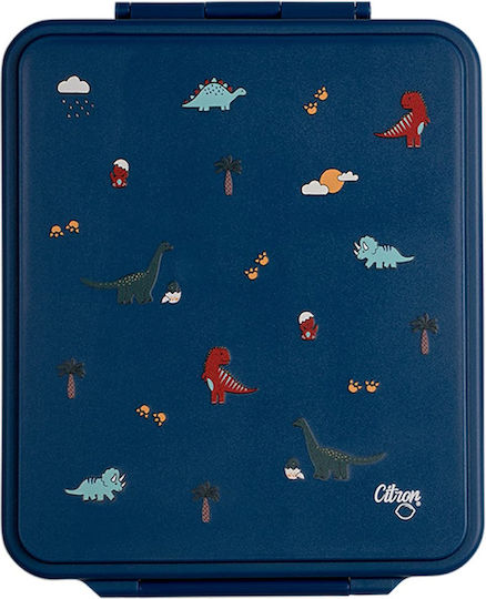 Citron Plastic Kids' Food Container Dinosaurs 0.25lt Blue
