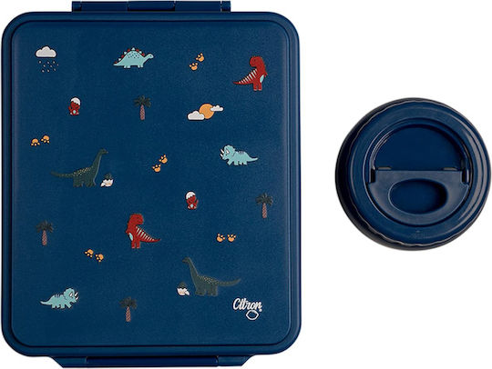 Citron Plastic Kids' Food Container Dinosaurs 0.25lt Blue