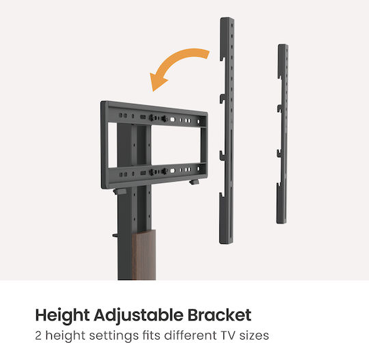Brateck LDT03-29LD Настолна стойка за телевизор до 77" и 40 kg Черна
