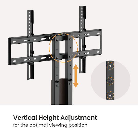 Brateck LDT03-29LD Настолна стойка за телевизор до 77" и 40 kg Черна