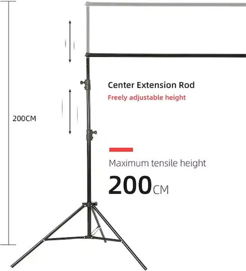 Екран за Проектор 120" 2 Трипода 4k Hd 16:9 Меко Бяло Платно Home Cinema 265x150cm