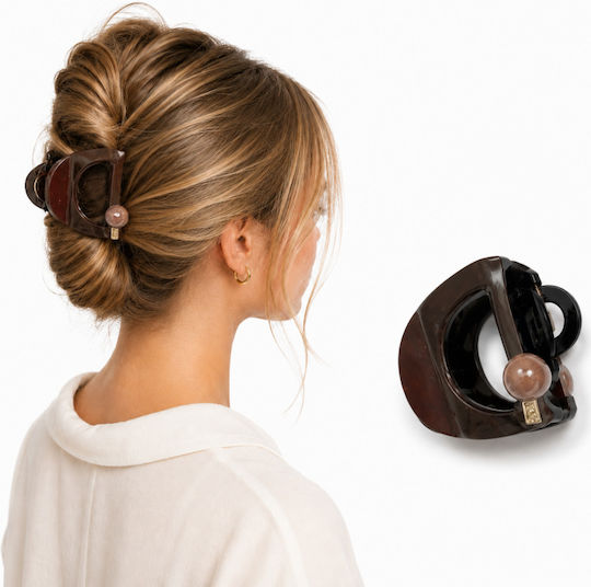 Ecarla XL Brown Hair Clip Elegant Clip 1 Piece