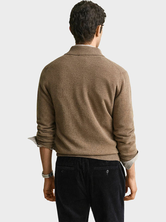 Herrenblusen Polo Pullover Hellbraun