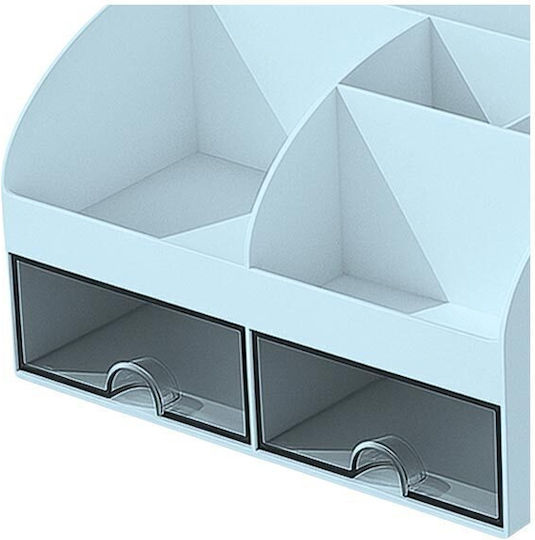Sertar de birou din plastic 14x12x21cm Albastru deschis