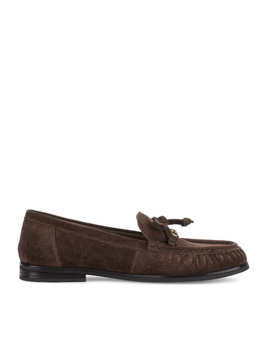 Δερμάτινα Γυναικεία Loafers σε Καφέ Χρώμα