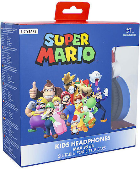 OTL Super Mario & Friends Verkabelte Kinder Am Ohr Kopfhörer Blau