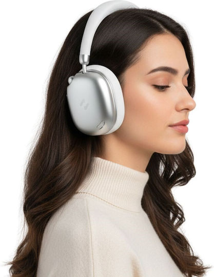Havit Space S1 Bluetooth Wireless Over Ear Headphones with 100 hours of Operation Silver