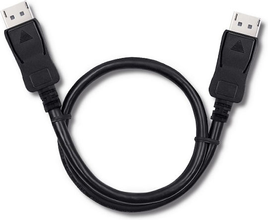 Qoltec 50584 Καλώδιο DisplayPort male - DisplayPort male 0.5m Μαύρο
