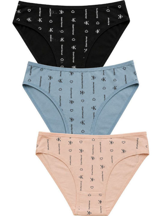 Chiloți Pentru Femei Slip Bumbac 3 Pack Multicolori