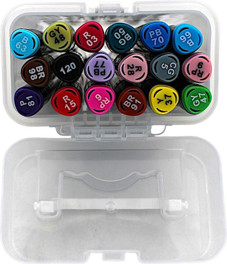 Zeichenstifte mit Doppelspitze Set 18 Farben