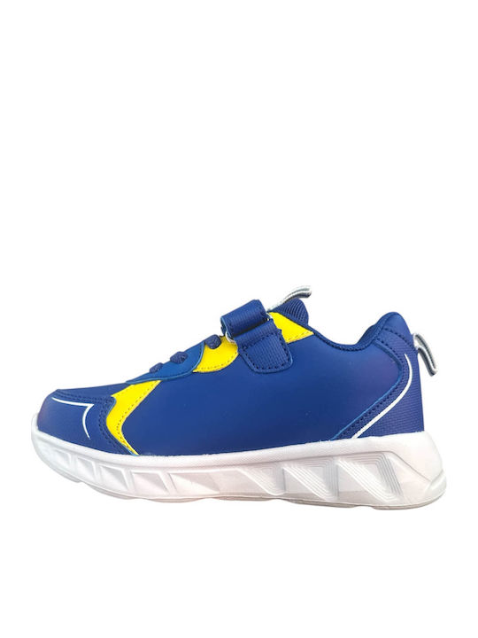 Kids Sneakers with Hoop & Loop Closure and Blue Lights