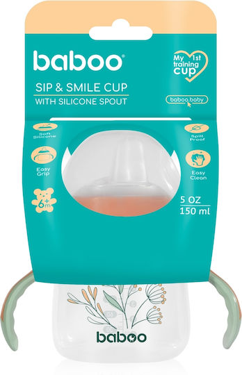 Baboo Cani Pentru Bebeluşi Din Silicon Portocalii Pentru 6 Luni+ 150 Ml