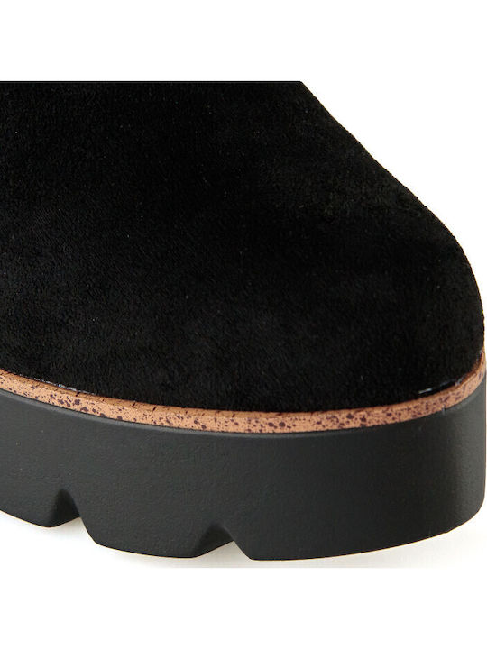 Suede Women's Ankle Boots Black