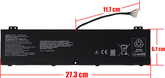 Kompatible Batterie für Acer Raubtier Acer Predator Triton 300SE, Nitro 14, Nitro 16 mit 4830mAh