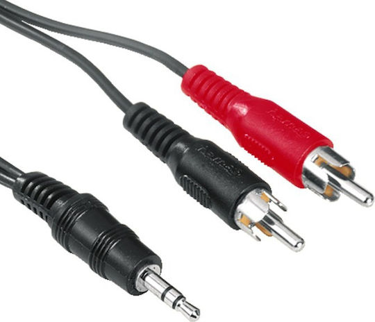 HAMA Καλώδιο 3,5 мм мъжки - RCA мъжки Черен 2м (00048913)
