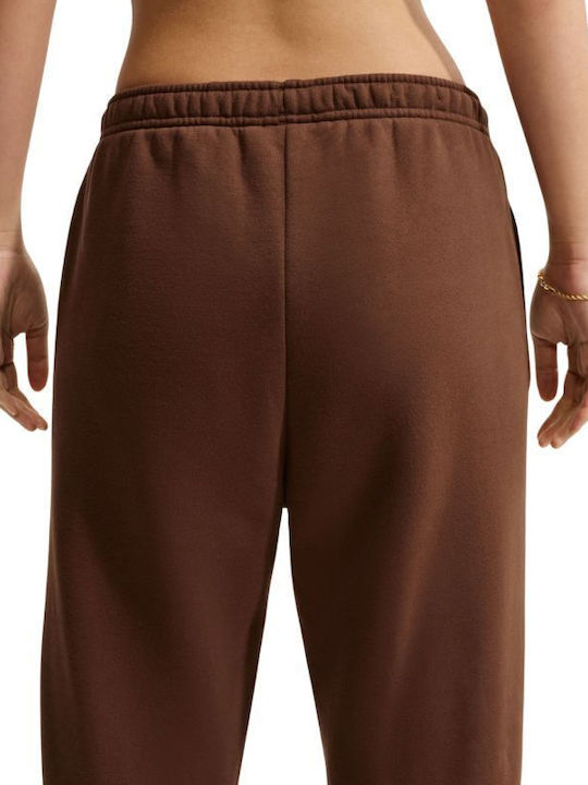 Studio Fleece Παντελόνι Φόρμας Καμπάνα Fleece Brown