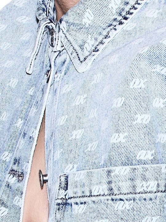Long Women's Jean Jacket Blue