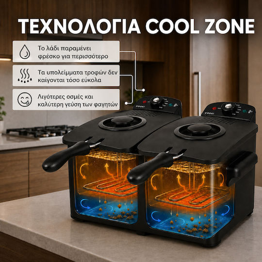 COOK-IT Friteuză 3lt Neagră