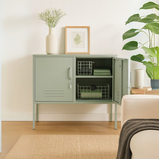 Sideboard Color from Metal Pastel Green 100x40x70cm