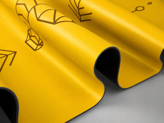 Yoga Mat Pu Pro Yoga Mat Gaja Sun Yellow 183x68cm