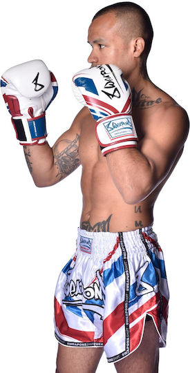 8 Weapons Boxing Gloves Leather Competition White