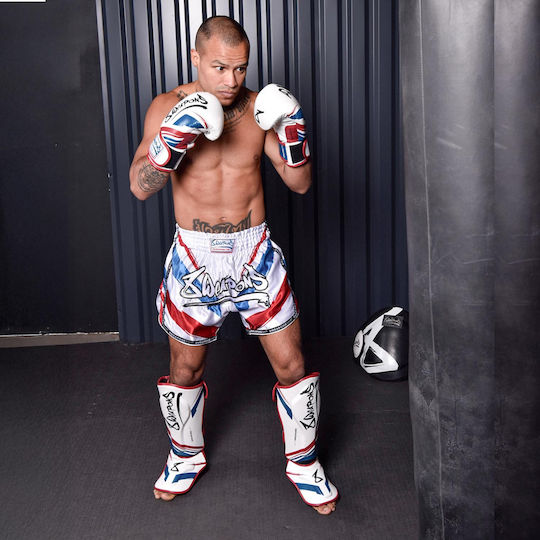 8 Weapons Boxing Gloves Leather Competition White