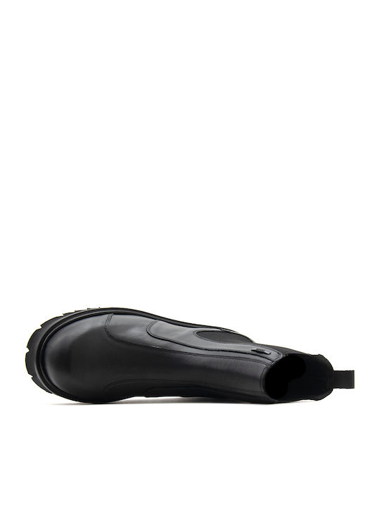 Leder Chelsea Herrenstiefel Schwarz