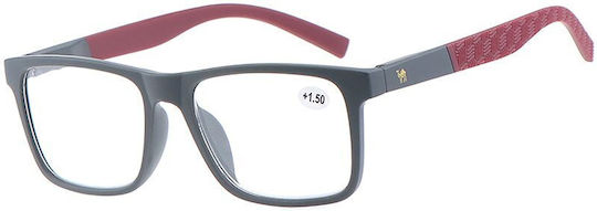 Cammello 6809 Oчила За Четене +1.25 Сив/Червен
