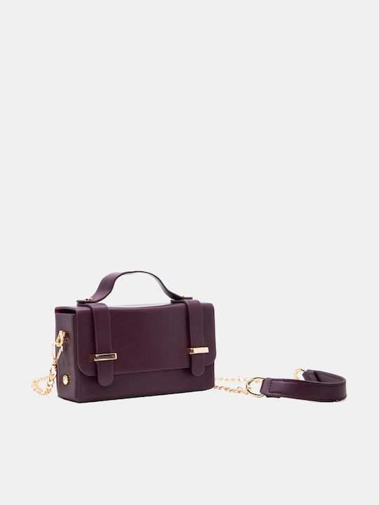 Leather Women's Messenger Bag Burgundy