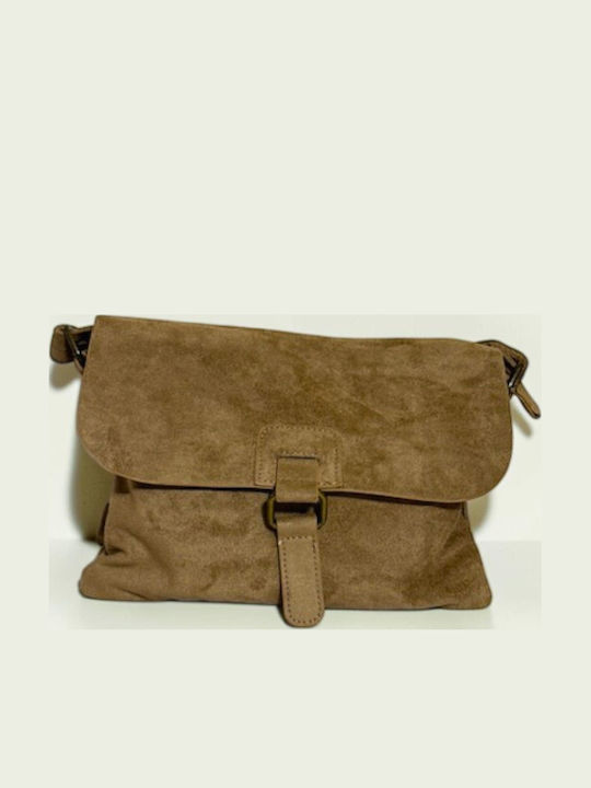 Women's Shoulder Crossbody Suede Beige Bag