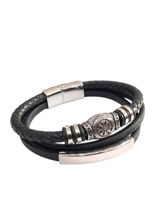 Kalliopi Silver Ανδρικό Βραχιόλι από Ατσάλι