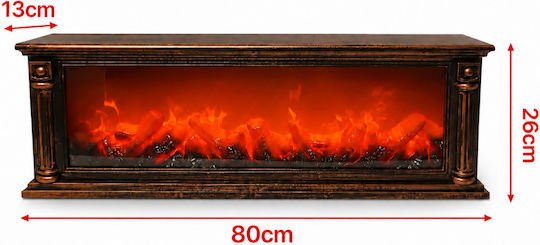 ForHome Dekoratives Kamin Licht 80x13x26cm