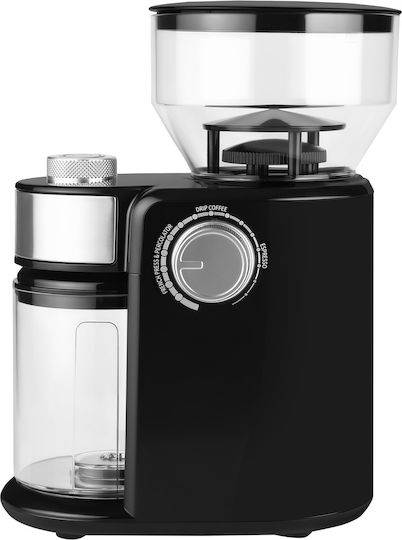 Kraft & Dele Râșniță Electrică de Cafea 300W cu Capacitate de 240gr și 14 Nivele de Măcinare Neagră