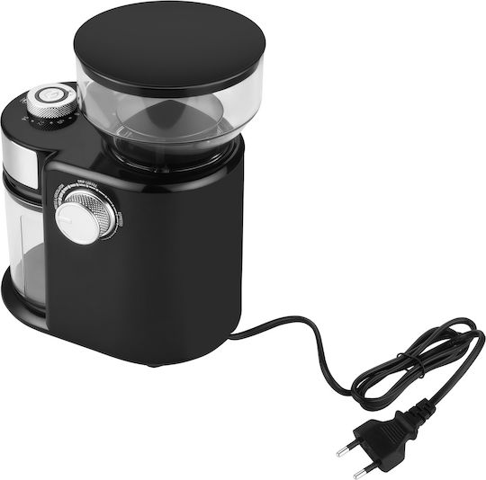 Kraft & Dele Râșniță Electrică de Cafea 300W cu Capacitate de 240gr și 14 Nivele de Măcinare Neagră