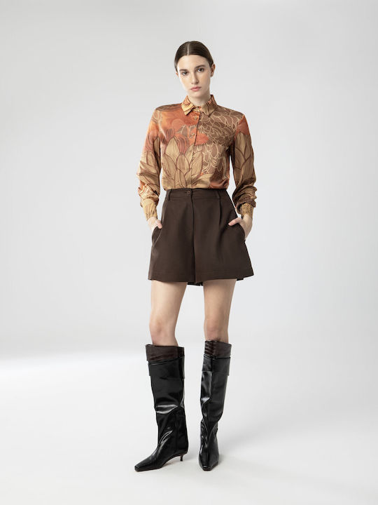 Long Sleeve Women's Shirt Beige