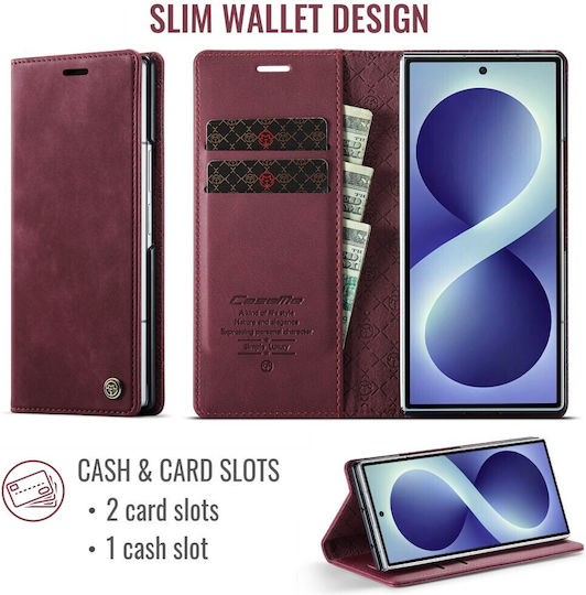 Caseme 033 Retro Book Case Wine Red Samsung Galaxy Z Fold8 Ultra 5g