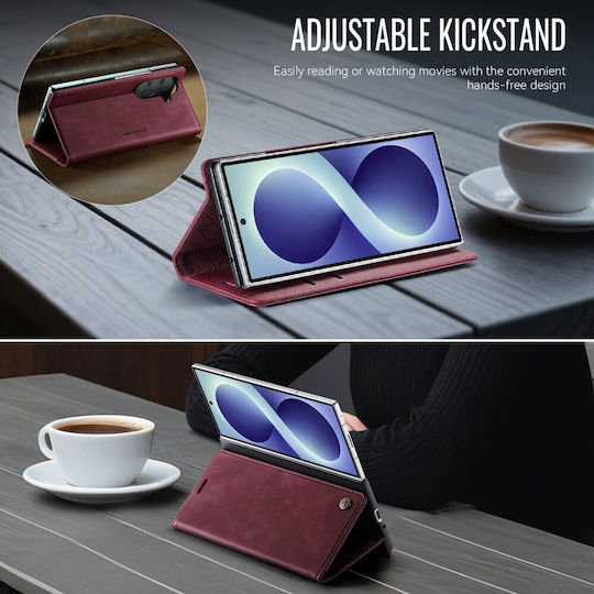 Caseme 033 Retro Book Case Wine Red Samsung Galaxy Z Fold8 Ultra 5g
