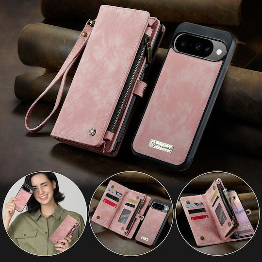 Caseme 008 Google Pixel 10/10 Pro Wallet Case Detachable Silicone Case Pink