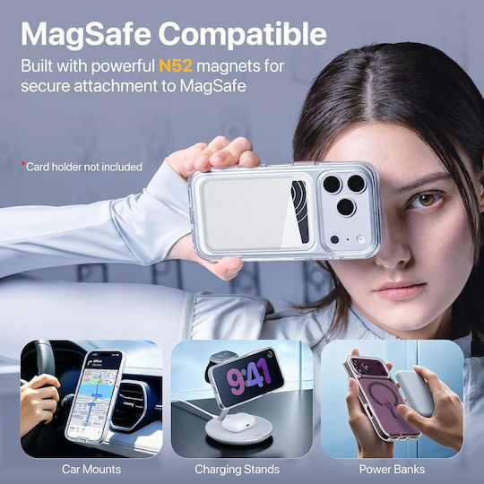 Husă Mageasy Bright M Magsafe Transparentă Slate Iphone 18 Pro Max/17 Pro Max