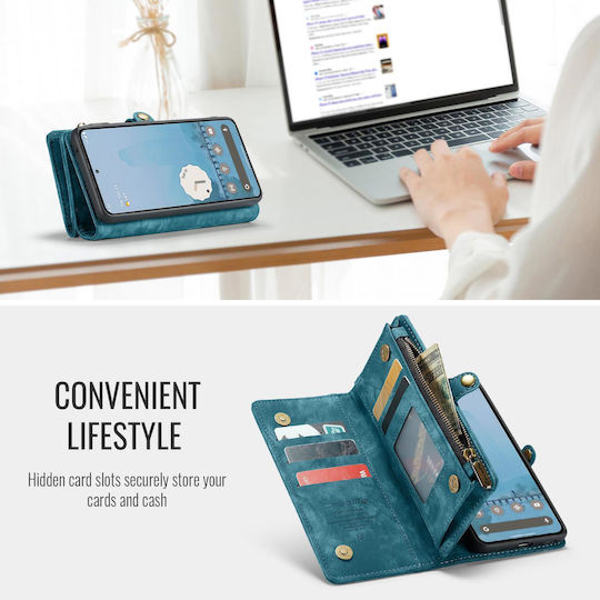 Caseme 008 Google Pixel 9a Wallet Case Detachable Silicone Case Blue