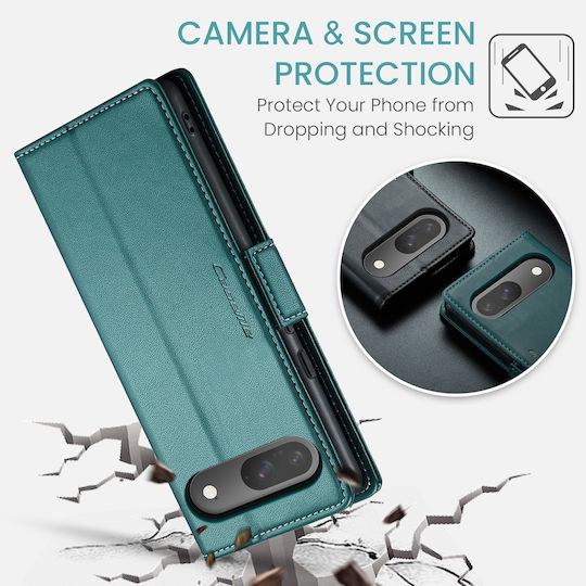 Caseme 023 Google Pixel 10/10 Pro/9 RFID Wallet Leather Case Pearly Blue