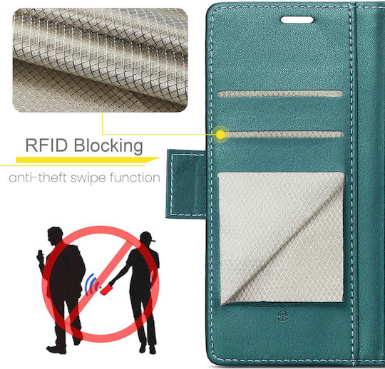 Caseme 023 Google Pixel 10a Rfid Wallet Leather Case Green