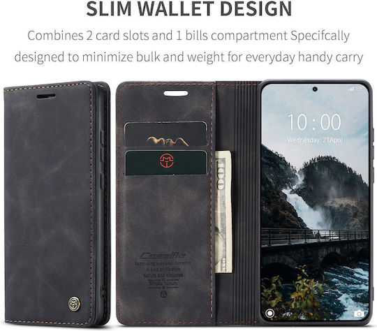 Caseme 013 Xiaomi 17t 5g Retro Leather Book Case Black