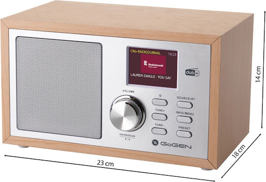GoGEN Radio de birou DAB+ cu Bluetooth Argintiu