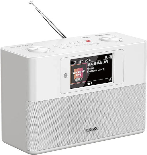 Kenwood 1379341 Retro Tischplatte Radio DAB+ mit Bluetooth und USB Weiß