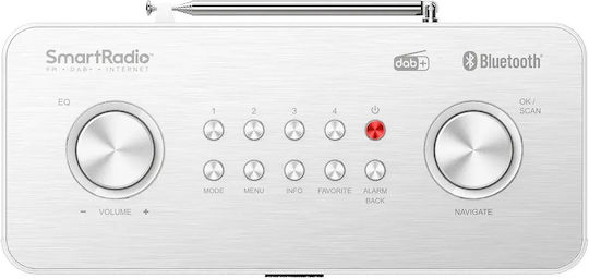 Kenwood 1379341 Retro Tischplatte Radio DAB+ mit Bluetooth und USB Weiß
