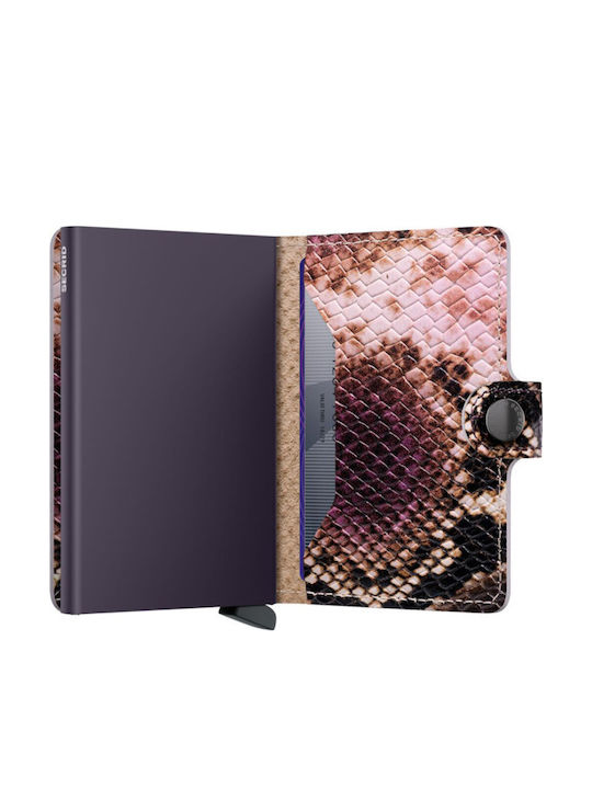 Leather Men's Wallet with RFID Purple