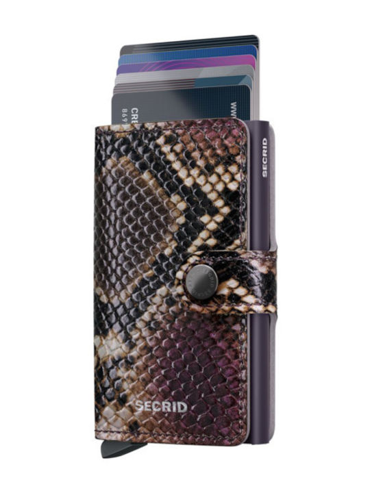Leather Men's Wallet with RFID Purple