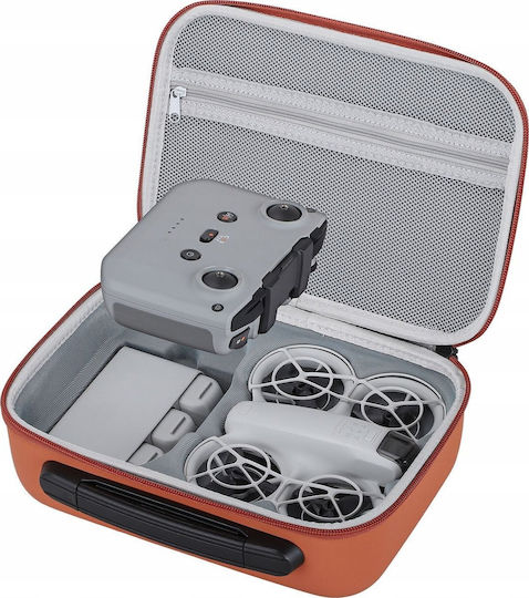 Sunnylife Controller Battery Carry Case Orange Fabric for DJI Neo 26.6x9.3x19.1cm