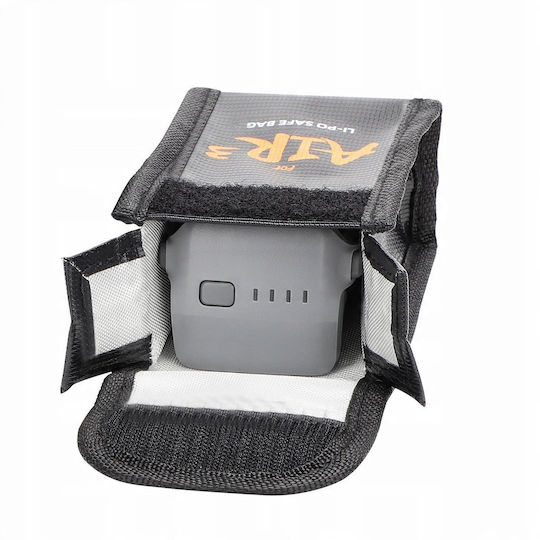 Sunnylife Калъф За Пренасяне На Батерия Черен За DJI Air 3 / Air 3S 13x5x7.5см